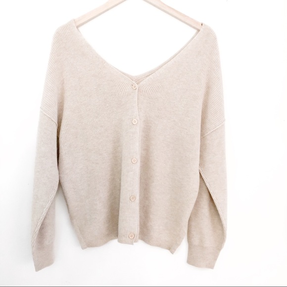 Pink Rose Sweaters - PINK ROSE Button Back cardigan